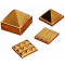 Pyramid Metal-Brass - Mostly Effective Vastu Pyramid-set of 3 pyramid yantra 1.5x1.5inches 